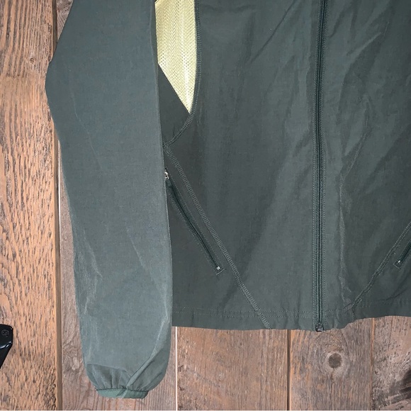 Women’s XL 16/18 DANSKIN NOW Pine Green Yellow Mesh Convertible Jacket Vest EXC - Picture 5 of 11